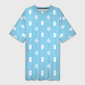 Платье-футболка 3D с принтом Узор Mono Sky Blue Dope Camo (Dope Street Market) в Екатеринбурге,  |  | балаклава | камуфляж | модные | узор | хайп | шмот