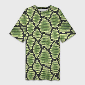 Платье-футболка 3D с принтом Шкура рептилии в Екатеринбурге,  |  | Тематика изображения на принте: динозавр | змея | крокодил | чешуя | ящер | ящерица