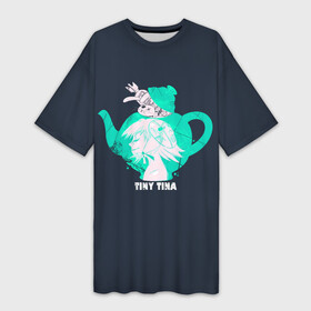 Платье-футболка 3D с принтом Тина в чайнике  Tiny Tina s в Екатеринбурге,  |  | borderlands | bunny | dragon | girl | green | keep | mask | on | rocket | tina | tinas | tiny | wonderlands | в | девочка | дракона | зеленый | кролик | маленькая | маска | подземелье | ракета | тина | чайник | чайнике