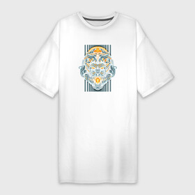 Платье-футболка хлопок с принтом Lion Mecha Cyborg в Екатеринбурге,  |  | африка | будущее | голова | дикий | железный | животное | зверь | киборг | король | крик | лев | львенок | машина | механический | рев | робот | царь | ярость
