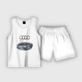 Детская пижама с шортами хлопок с принтом Audi  Concept в Екатеринбурге,  |  | audi | car | concept | germany | power | prestige | автомобиль | ауди | германия | мощь