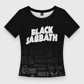 Женская футболка 3D Slim с принтом Black Sabbath логотипы рок групп в Екатеринбурге,  |  | black | black sabath | black sabbath | hard rock | heavy metal | ozzy | sabath | блэк сабат | группы | метал | музыка | оззи | оззи осборн | ози | осборн | рок | хард рок | хэви метал