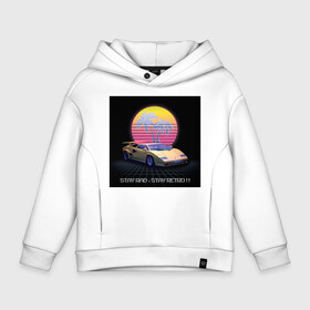 Детское худи Oversize хлопок с принтом Stay Rad, Stay Retro (Retrowave) в Екатеринбурге, френч-терри — 70% хлопок, 30% полиэстер. Мягкий теплый начес внутри —100% хлопок | боковые карманы, эластичные манжеты и нижняя кромка, капюшон на магнитной кнопке | Тематика изображения на принте: 80s | 80е | countach | lamborghini | neon | rad | retrowave | sun | коунташ | ламборгини | неон | пальмы | ретровейв