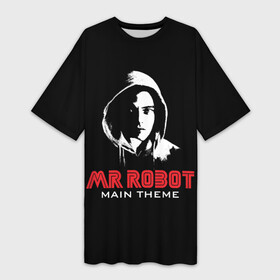 Платье-футболка 3D с принтом MR ROBOT (Хакер) в Екатеринбурге,  |  | fsociety | mr robot | programmer | айтишник | анонимус | бинарный код | вебмастер | вендетта | взлом | вирус | гай фокс | информатика | ит специалист | матрица | микросхема | мистер робот | программист | сисадмин