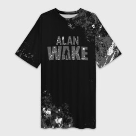 Платье-футболка 3D с принтом alan wake алан уэйк в Екатеринбурге,  |  | alan wake | alan wake remastered | alan wake обзор | alan wake прохождение | алан вейк | алан вейк прохождение | алан уэйк | прохождение