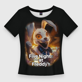 Женская футболка 3D Slim с принтом Five Nights at Freddy s: Security Breach  Ванни в Екатеринбурге,  |  | 5 ночей с фредди | five nights at freddys | security breach | аниматроники | ванни | заяц | игра | компьютерная игра | кролик | фредди