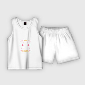 Детская пижама с шортами хлопок с принтом Volleyball Loves в Екатеринбурге,  |  | game | sport | volley | volleyball | волейбол | волейболист | волейболистка | игра | мяч | спорт | спортсмен | тренер
