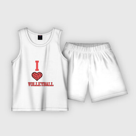 Детская пижама с шортами хлопок с принтом Live Love Volleyball в Екатеринбурге,  |  | game | love | sport | volley | volleyball | волейбол | волейболист | волейболистка | игра | люблю | мяч | спорт | спортсмен | тренер