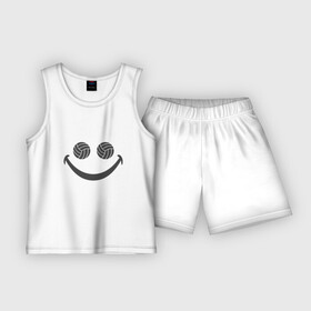 Детская пижама с шортами хлопок с принтом Smile Volleyball в Екатеринбурге,  |  | game | smile | sport | volley | volleyball | волейбол | волейболист | волейболистка | игра | мяч | смайл | спорт | спортсмен | тренер | улыбка