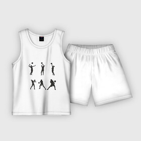 Детская пижама с шортами хлопок с принтом Life  Volleyball в Екатеринбурге,  |  | game | sport | volley | volleyball | волейбол | волейболист | волейболистка | игра | мяч | спорт | спортсмен | тренер