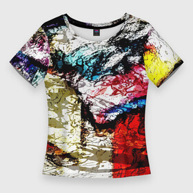Женская футболка 3D Slim с принтом Fashion pattern  Abstraction  Impression в Екатеринбурге,  |  | abstraction | fashion | impression | pattern | vanguard | абстракция | авангард | импрессия | мода | узор
