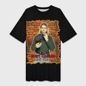 Платье-футболка 3D с принтом Kurt Cobain (1967  1994) в Екатеринбурге,  |  | anarchy | courtney love | kurt cobain | music | nirvana | punks not dead | rock music | анархия | гаражный рок | гитара | гранж | кортни лав | курт кобейн | металл | нирвана | панк рок | рок музыка | рок н ролл | рокер | трэш метал