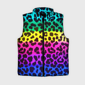 Женский жилет утепленный 3D с принтом Leopard Pattern   Neon в Екатеринбурге,  |  | fashion | leopard | neon | pattern | skin | vanguard | авангард | леопард | мода | неон | узор
