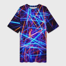 Платье-футболка 3D с принтом Neon pattern  Fashion 2055 в Екатеринбурге,  |  | Тематика изображения на принте: fashion | light | neon | pattern | vanguard | авангард | мода | неон | свет | узор