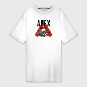 Платье-футболка хлопок с принтом Apex Legends  All Star в Екатеринбурге,  |  | apex | apex legends | game | апекс | апекс лежендс | гик | игра | персонаж апекс