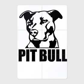 Магнитный плакат 2Х3 с принтом Pit Bull / Power в Екатеринбурге, Полимерный материал с магнитным слоем | 6 деталей размером 9*9 см | Тематика изображения на принте: dog | muzzle | pit bull | power | мощь | питбуль | собака