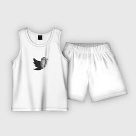 Детская пижама с шортами хлопок с принтом Илон Маск купил Твиттер в Екатеринбурге,  |  | elon musk | elona musk | twitter | илон маск | купил | твиттер