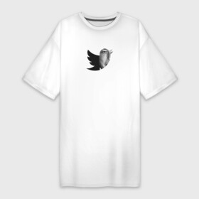 Платье-футболка хлопок с принтом Илон Маск купил Твиттер в Екатеринбурге,  |  | elon musk | elona musk | twitter | илон маск | купил | твиттер