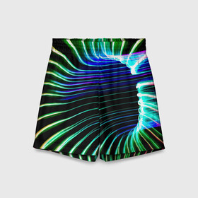 Детские спортивные шорты 3D с принтом Portal / Fashion pattern / Neon в Екатеринбурге,  100% полиэстер
 | пояс оформлен широкой мягкой резинкой, ткань тянется
 | color | fashion | neon | pattern | portal | мода | неон | портал | узор | цвет