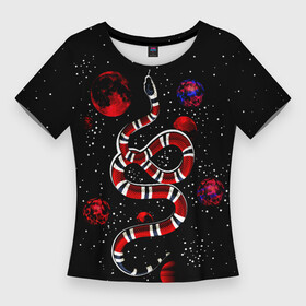 Женская футболка 3D Slim с принтом Змея в Красном Космосе Space Snake в Екатеринбурге,  |  | cobra | mars | red | snake | star | гуси | животные | звезда | зверь | змея | кобра | марс | планета | чешуя
