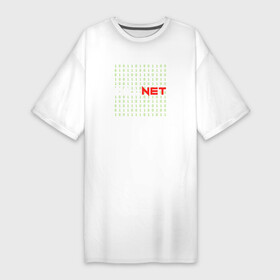 Платье-футболка хлопок с принтом KILLNET матрица в Екатеринбурге,  |  | hack | it | killnet | xacker | матрица | программист | сис админ | хакер