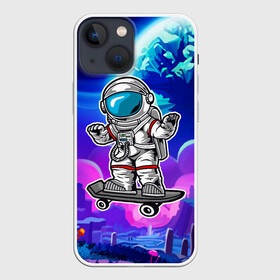 Чехол для iPhone 13 mini с принтом Космонавт - скейтер в Екатеринбурге,  |  | астронавт | космонавт | космос | скейт | скейтер