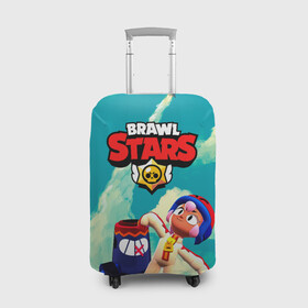 Чехол для чемодана 3D с принтом brawlstars Выстрел Бонни Bonny в Екатеринбурге, 86% полиэфир, 14% спандекс | двустороннее нанесение принта, прорези для ручек и колес | boni | bonnie | brawl | brawl stars | brawlstars | brawl_stars | бони | бонни | бравлстарс