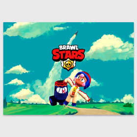 Поздравительная открытка с принтом brawlstars Выстрел Бонни Bonny в Екатеринбурге, 100% бумага | плотность бумаги 280 г/м2, матовая, на обратной стороне линовка и место для марки
 | Тематика изображения на принте: boni | bonnie | brawl | brawl stars | brawlstars | brawl_stars | бони | бонни | бравлстарс