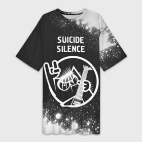 Платье-футболка 3D с принтом Suicide Silence  КОТ  Брызги в Екатеринбурге,  |  | band | metal | paint | rock | silence | suicide | suicide silence | брызги | группа | кот | краска | рок | сайленс | суицайд