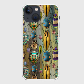 Чехол для iPhone 13 mini с принтом Яркие жуки в Екатеринбурге,  |  | Тематика изображения на принте: божья коровка | жуки | насекомые | природа | яркие жуки