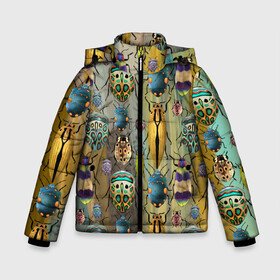 Зимняя куртка для мальчиков 3D с принтом Яркие жуки в Екатеринбурге, ткань верха — 100% полиэстер; подклад — 100% полиэстер, утеплитель — 100% полиэстер | длина ниже бедра, удлиненная спинка, воротник стойка и отстегивающийся капюшон. Есть боковые карманы с листочкой на кнопках, утяжки по низу изделия и внутренний карман на молнии. 

Предусмотрены светоотражающий принт на спинке, радужный светоотражающий элемент на пуллере молнии и на резинке для утяжки | Тематика изображения на принте: божья коровка | жуки | насекомые | природа | яркие жуки