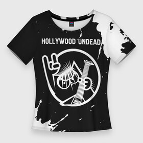 Женская футболка 3D Slim с принтом Hollywood Undead  КОТ  Краска в Екатеринбурге,  |  | band | hollywood | hollywood undead | metal | paint | rock | undead | андед | брызги | голивуд | группа | кот | краска | рок