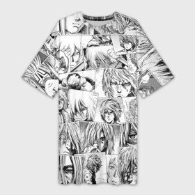 Платье-футболка 3D с принтом Сага о Винланде pattern в Екатеринбурге,  |  | anime | thorfinn | vinland saga | аниме | анимэ | сага о винланде | торфинн