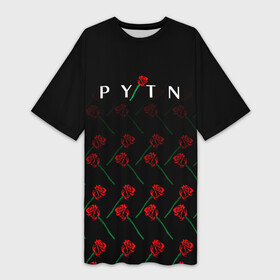 Платье-футболка 3D с принтом Payton Moormeie  pattern rose в Екатеринбурге,  |  | payton | payton moormeie | pytn | rose | блогер | знаменитость | пейтон | пейтон моормиер | тиктоенр