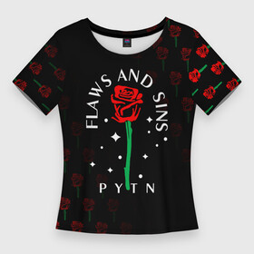 Женская футболка 3D Slim с принтом Payton Moormeie: пейтон моормиер  pattern в Екатеринбурге,  |  | payton | payton moormeie | pytn | rose | блогер | знаменитость | пейтон | пейтон моормиер | тиктоенр