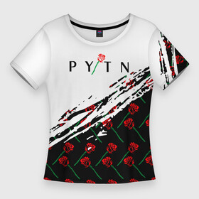 Женская футболка 3D Slim с принтом Payton Moormeie  PYTN X ROSE в Екатеринбурге,  |  | payton | payton moormeie | pytn | rose | блогер | знаменитость | пейтон | пейтон моормиер | тиктоенр