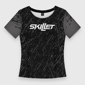 Женская футболка 3D Slim с принтом Skillet  Скиллет  Logotip в Екатеринбурге,  |  | christian rock | jen ledger | john cooper | korey cooper | official video | rock | seth morrison | skillet | skillet (musical group)