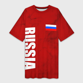 Платье-футболка 3D с принтом RUSSIA  RED EDITION  SPORTWEAR в Екатеринбурге,  |  | z | zapobedy | zaпобеду | армия | за победу | запобеду | корреспонденция | обозначение | патриотизм | россия | рт | русские войска | спецоперация | телевидение