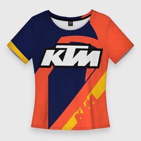 Женская футболка 3D Slim с принтом KTM VINTAGE  SPORTWEAR в Екатеринбурге,  |  | 90s | cross | enduro | ktm | moto | moto sport | motocycle | sportmotorcycle | vintage | винтаж | кросс | ктм | мото | мото спорт | мотоспорт | спорт мото