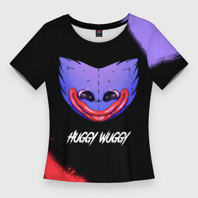 Женская футболка 3D Slim с принтом ХАГИ ВАГИ  Краска  FS в Екатеринбурге,  |  | head | huggy | hugy | logo | playtime | poppy | wuggy | wugy | ваги | голова | игра | игры | краска | лицо | лого | плейтайм | поппи | рожица | символ | ужасы | хаги | хаги ваги