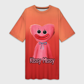 Платье-футболка 3D с принтом КИССИ МИССИ (KISSY MISSY) в Екатеринбурге,  |  | haggy waggy | kissy missy | poppy playtime | игра | кисси мисси | монстр | плэйтайм | попи плей тайм | попи плэй тайм | попиплейтам | попиплэйтайм | поппи плейтайм | поппиплэйтайм | розовый хагги вагги | хагги вагги