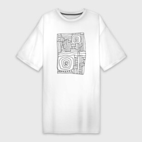 Платье-футболка хлопок с принтом Абстрактный рисунок черным маркером в Екатеринбурге,  |  | абстрактный | абстракционизм | абстракция | волнистый | геометрический | геометрия | дудл | квадратный | контур | лайн арт | маркер | обводка | полосатый | прямоугольник | прямоугольный