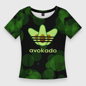 Женская футболка 3D Slim с принтом авокадо  Adidas в Екатеринбурге,  |  | avocado | avocado couple | cartoon | ава | авокадо | забавно | пара авокадо | семейное веселье | смешные комиксы