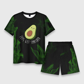 Мужской костюм с шортами 3D с принтом авокадо  зелёный огонь в Екатеринбурге,  |  | avocado | avocado couple | cartoon | ава | авокадо | забавно | пара авокадо | семейное веселье | смешные комиксы
