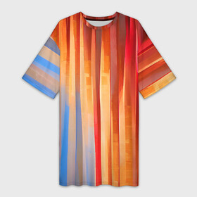 Платье-футболка 3D с принтом Refraction of light в Екатеринбурге,  |  | bright | colors | light | lines | multicoloured | streaks | краски | линии | полосы | разноцветный | рисунок | свет | фееричный | цвета | цветастый | яркий