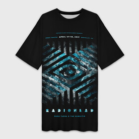 Платье-футболка 3D с принтом Radiohead постер 2017 в Екатеринбурге,  |  | radio head | radiohead | thom yorke | одержимый чем то | радио хед | радиохед | радиохэд | рок | рок группа | том йорк | томас эдвард йорк | фанат