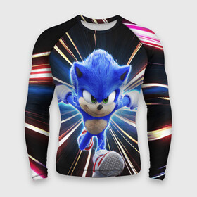 Мужской рашгард 3D с принтом Speed Sonic в Екатеринбурге,  |  | hedgehog | red shoes | sonic | sonic the hedgehog | video game | бег | бежит | видео игра | ёж | ёжик | игра | молния | сега | скорость | соник | соник ёжик | энергия