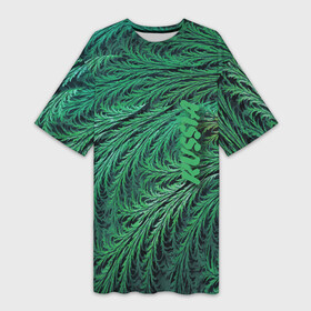 Платье-футболка 3D с принтом Узор из веток можжевельника  Pattern of juniper branches в Екатеринбурге,  |  | branch | juniper | pattern | russia | texture | ветвь | можжевельник | россия | текстура | узор
