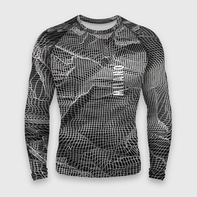 Мужской рашгард 3D с принтом Мятая сетчатая ткань  Crumpled Mesh Fabric в Екатеринбурге,  |  | abstraction | fashion | grid | italy | milano | pattern | texture | абстракция | италия | милан | мода | сетка | текстура | узор