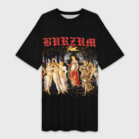 Платье-футболка 3D с принтом Burzum  Mythic Dawn в Екатеринбурге,  |  | burz | burzum | byelobog | cymophane | darkthrone | deathlike silence | mayhem | misanthropy | old funeral | блэк метал | бурзум | бурзун | варг викернес | дарк эмбиент | метал | тьма